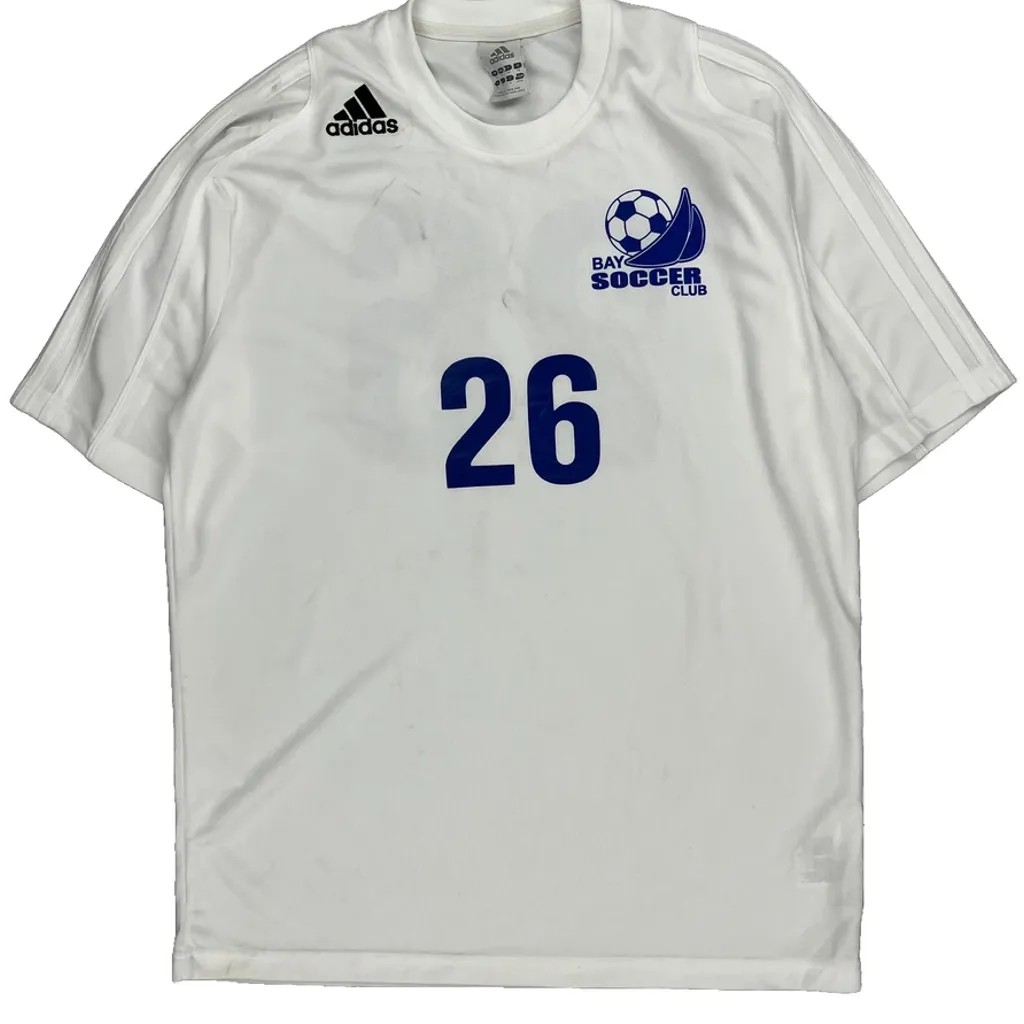 Bay Soccer Club Adidas Football Jersey - Medium White Polyester - Image 4