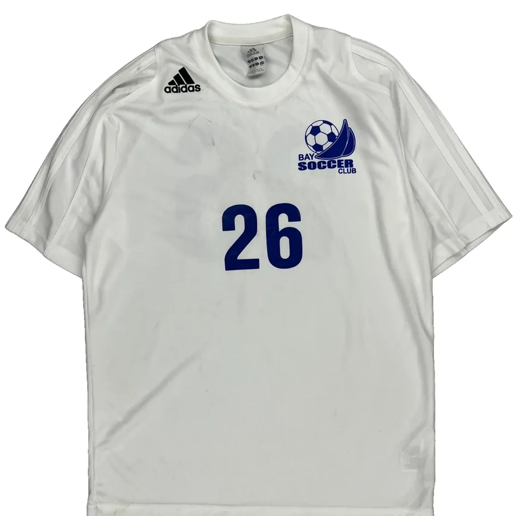 Bay Soccer Club Adidas Football Jersey - Medium White Polyester - Image 5