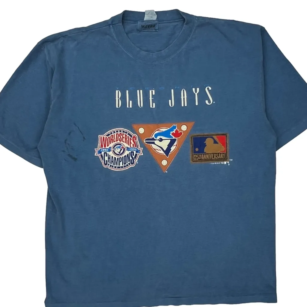 Blue Jays Waves Graphic T-Shirt - 2XL Blue Cotton - Image 5