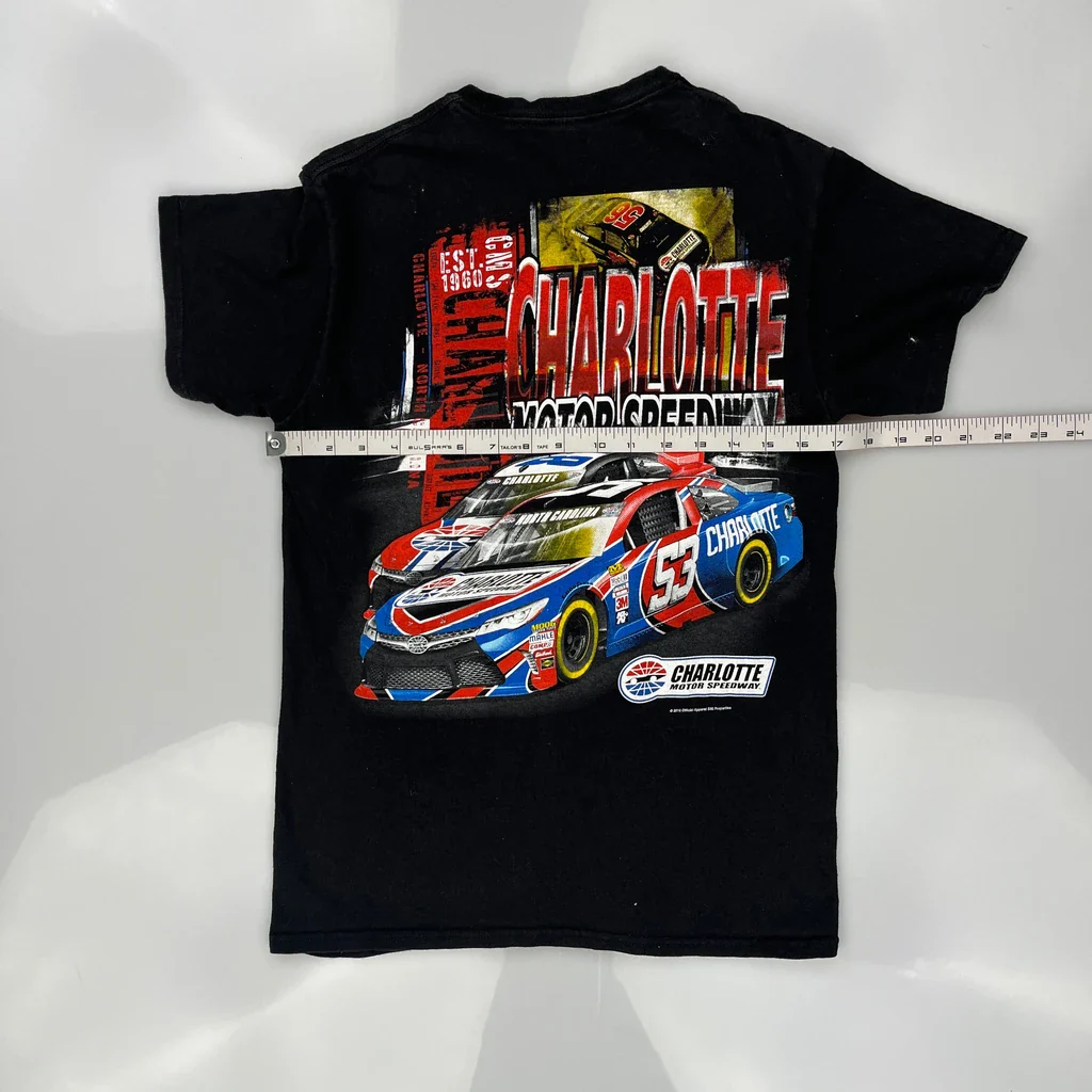 Charlotte Motor Speedway Nascar Graphic T-Shirt - XS Red Cotton - Image 3