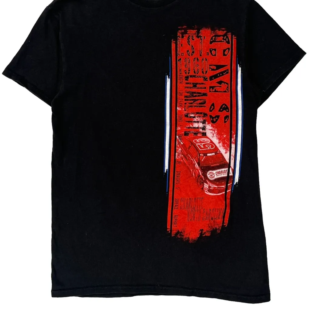 Charlotte Motor Speedway Nascar Graphic T-Shirt - XS Red Cotton - Image 5