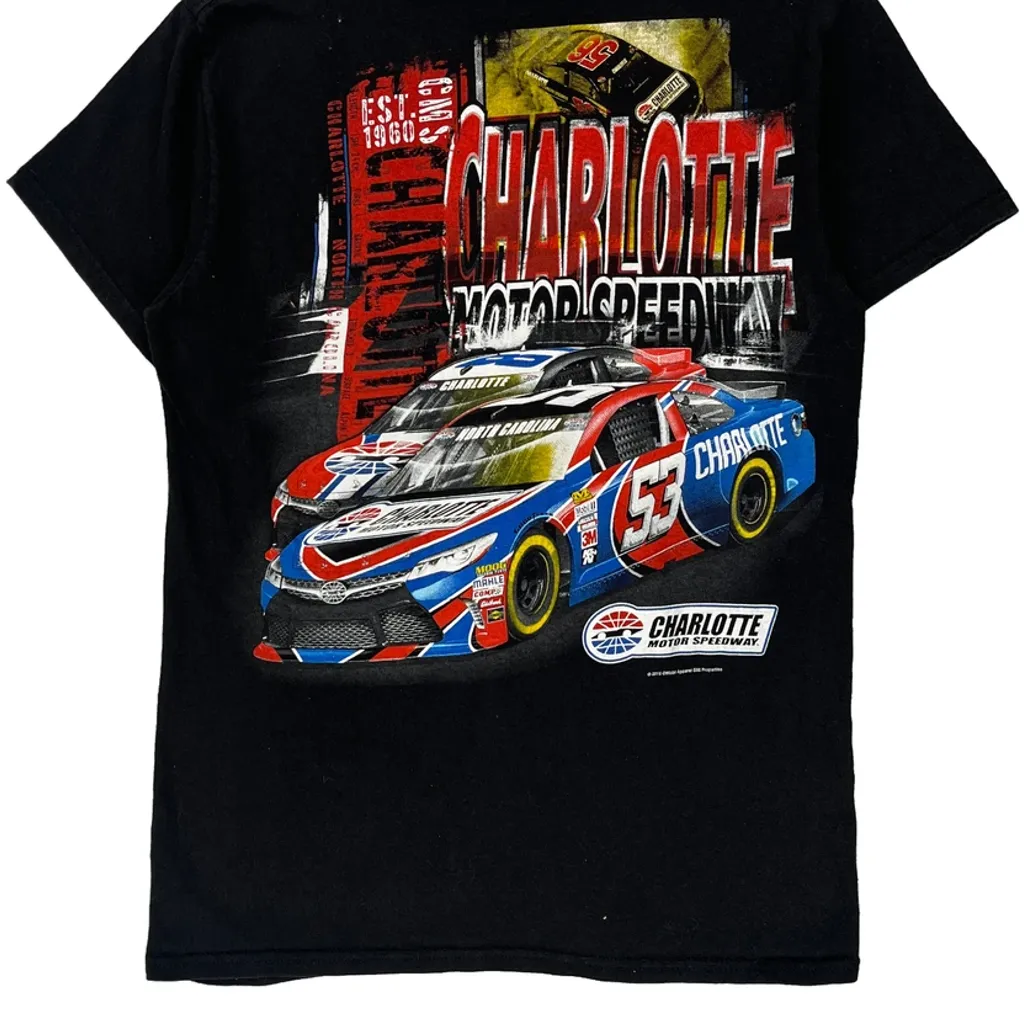 Charlotte Motor Speedway Nascar Graphic T-Shirt - XS Red Cotton - Image 6