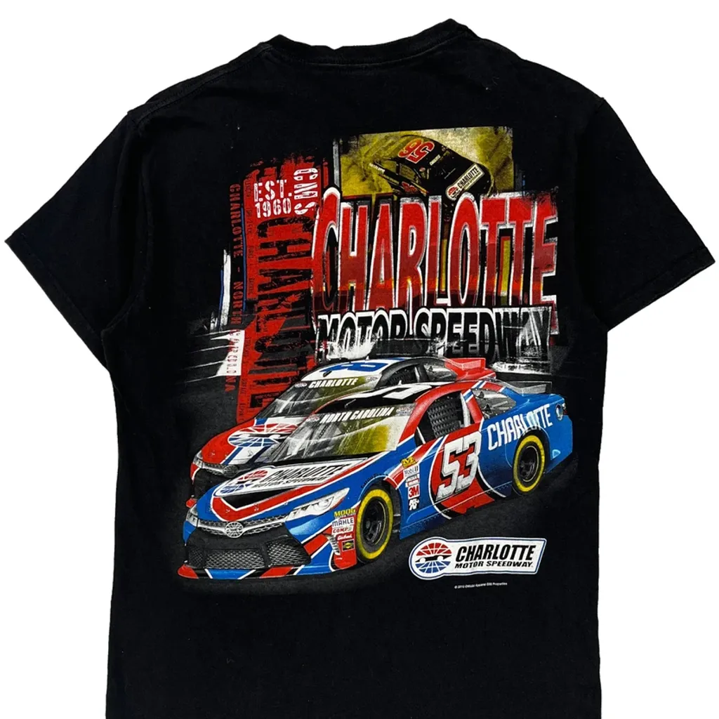 Charlotte Motor Speedway Nascar Graphic T-Shirt - XS Red Cotton - Image 7