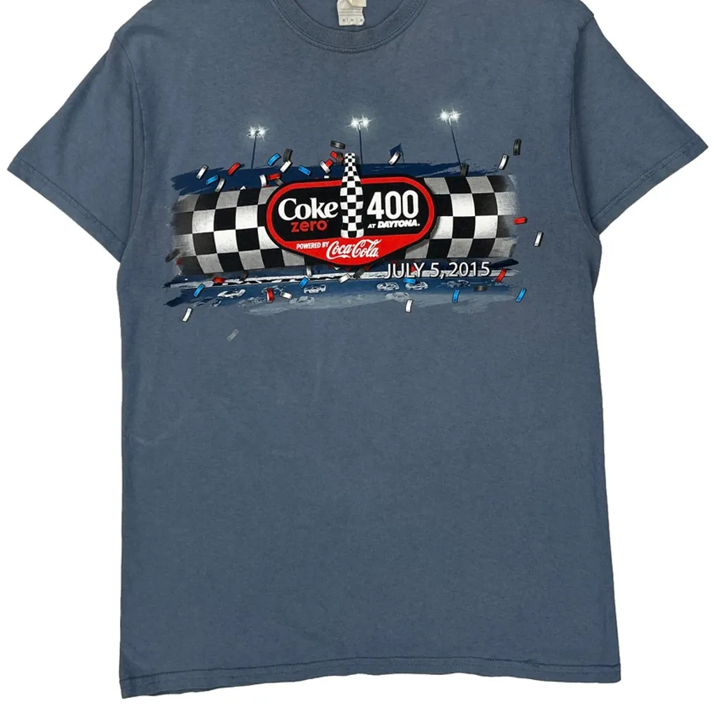Coke Zero 400 At Daytona Gildan Graphic T-Shirt - Medium Blue Cotton - Image 5