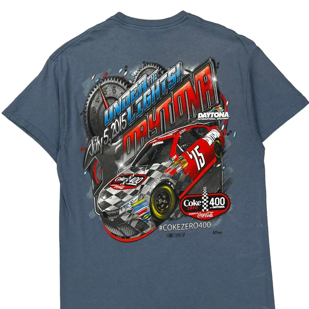 Coke Zero 400 At Daytona Gildan Graphic T-Shirt - Medium Blue Cotton - Image 6