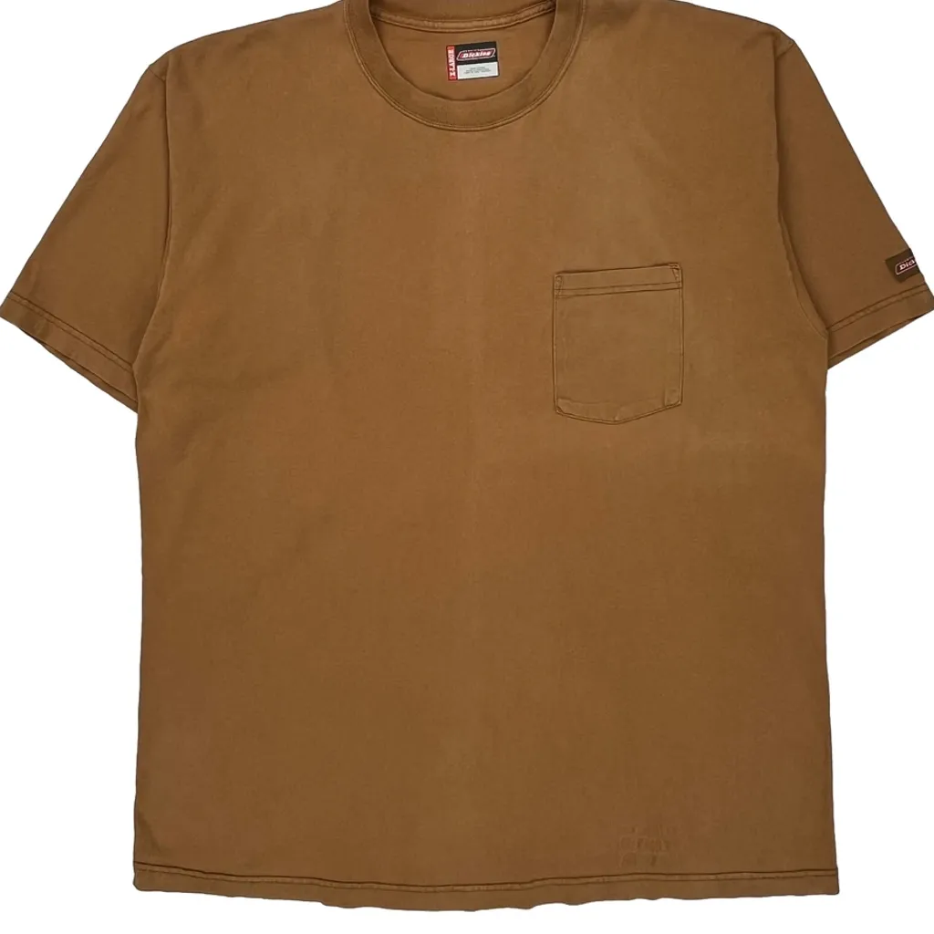 Dickies T-Shirt - XL Brown Cotton - Image 4