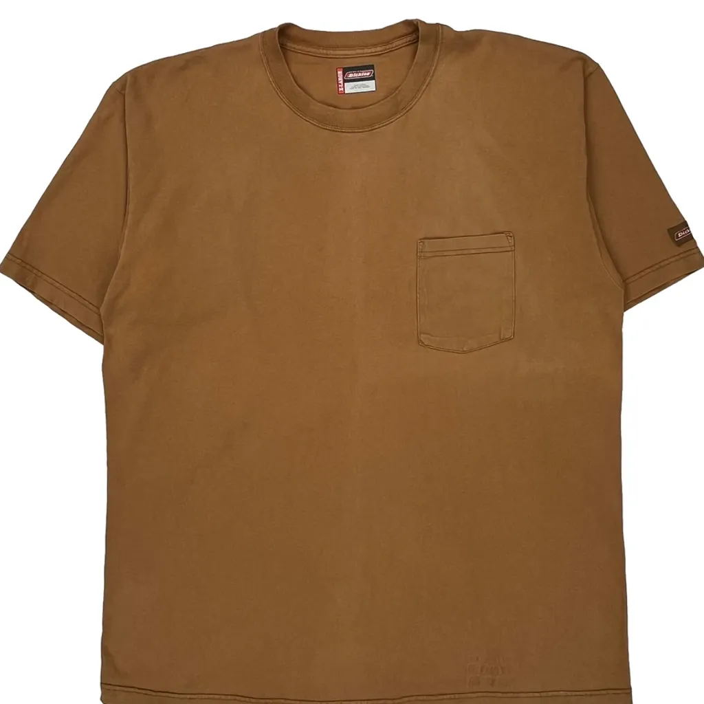 Dickies T-Shirt - XL Brown Cotton - Image 5