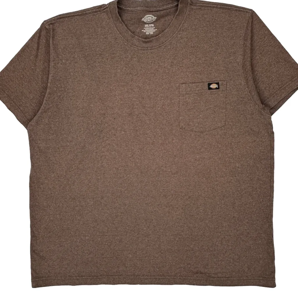 Dickies T-Shirt - 2XL Brown Polyester Blend - Image 5