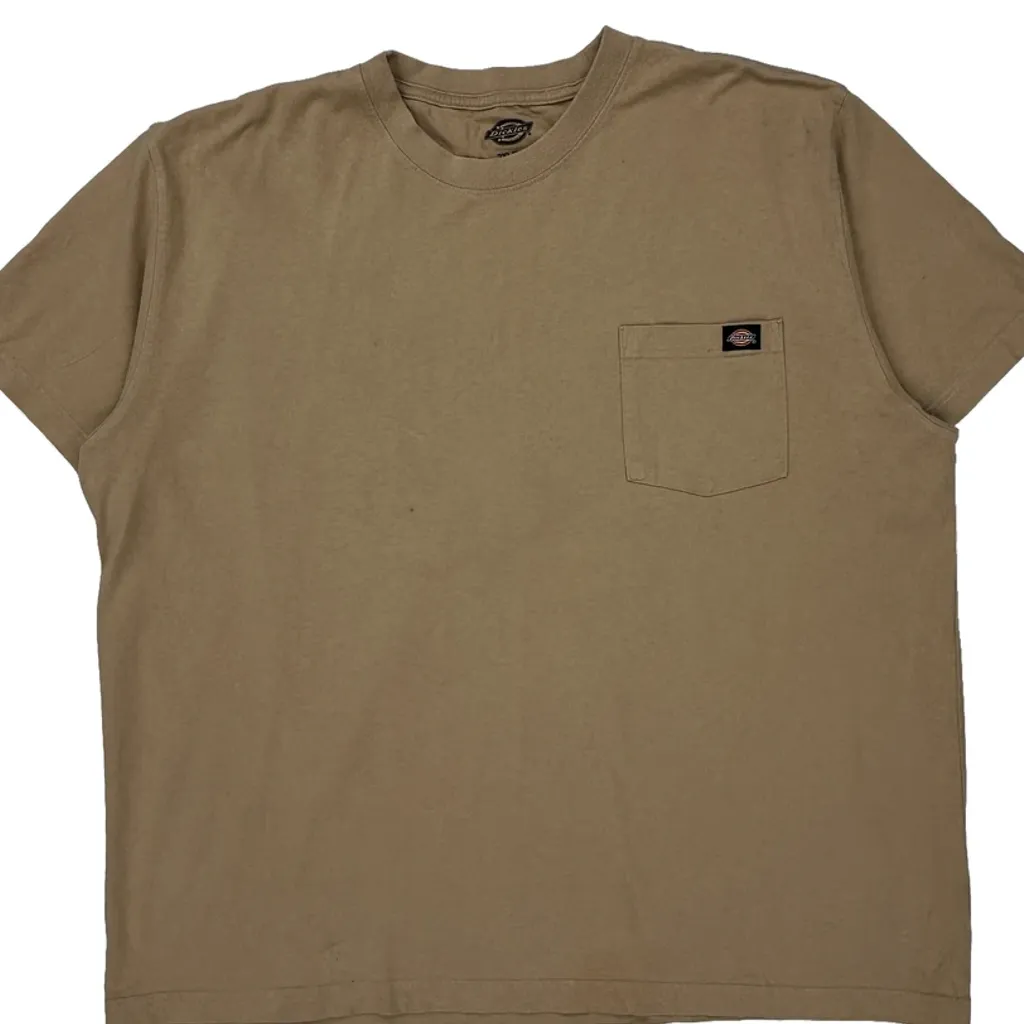 Dickies T-Shirt - 2XL Khaki Cotton - Image 4