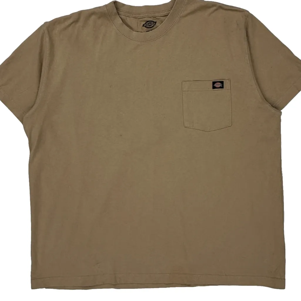 Dickies T-Shirt - 2XL Khaki Cotton - Image 5
