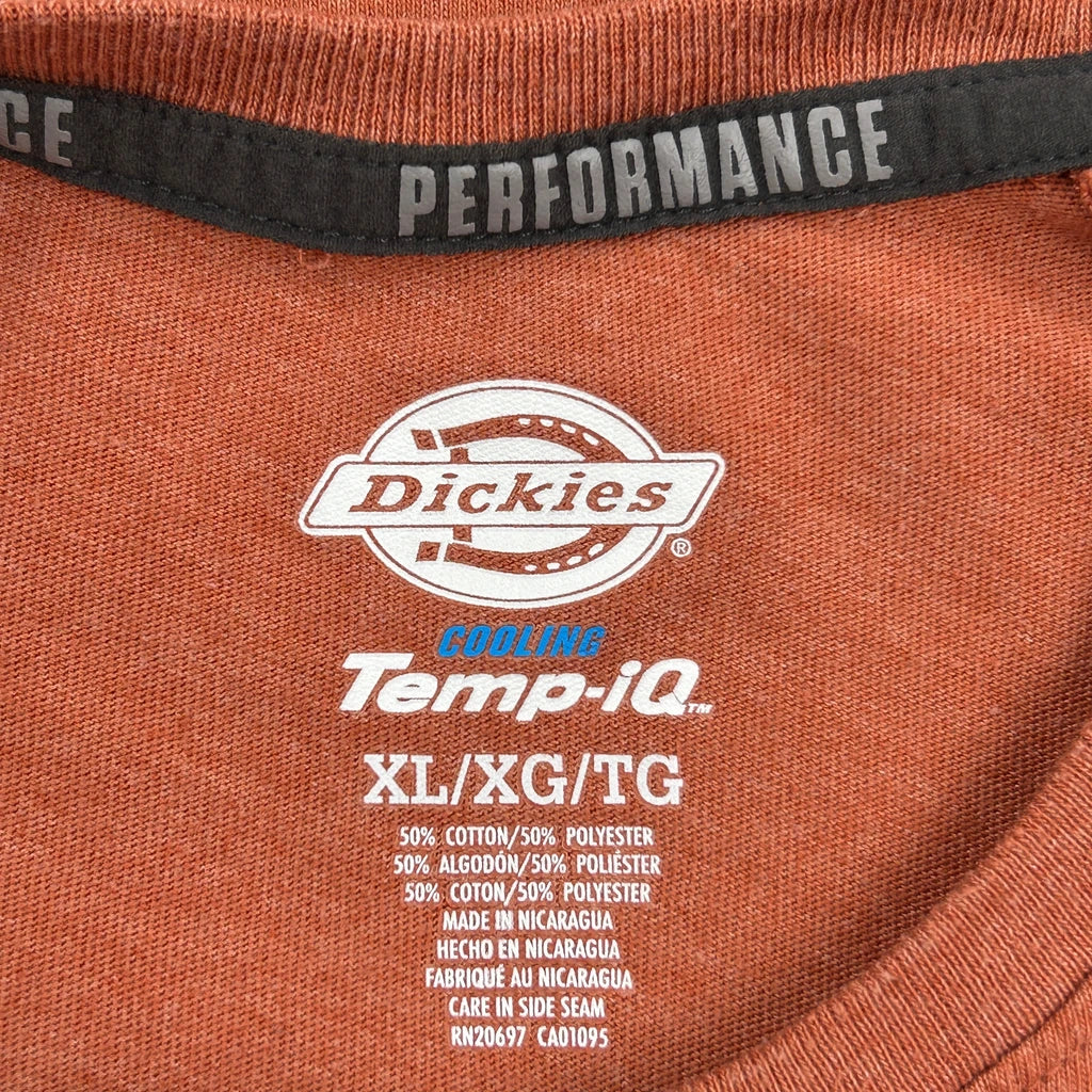 Dickies T-Shirt - XL Orange Cotton Blend - Image 3