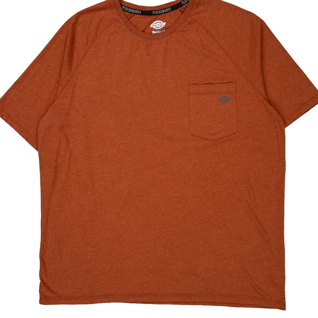 Dickies T-Shirt - XL Orange Cotton Blend - Image 4
