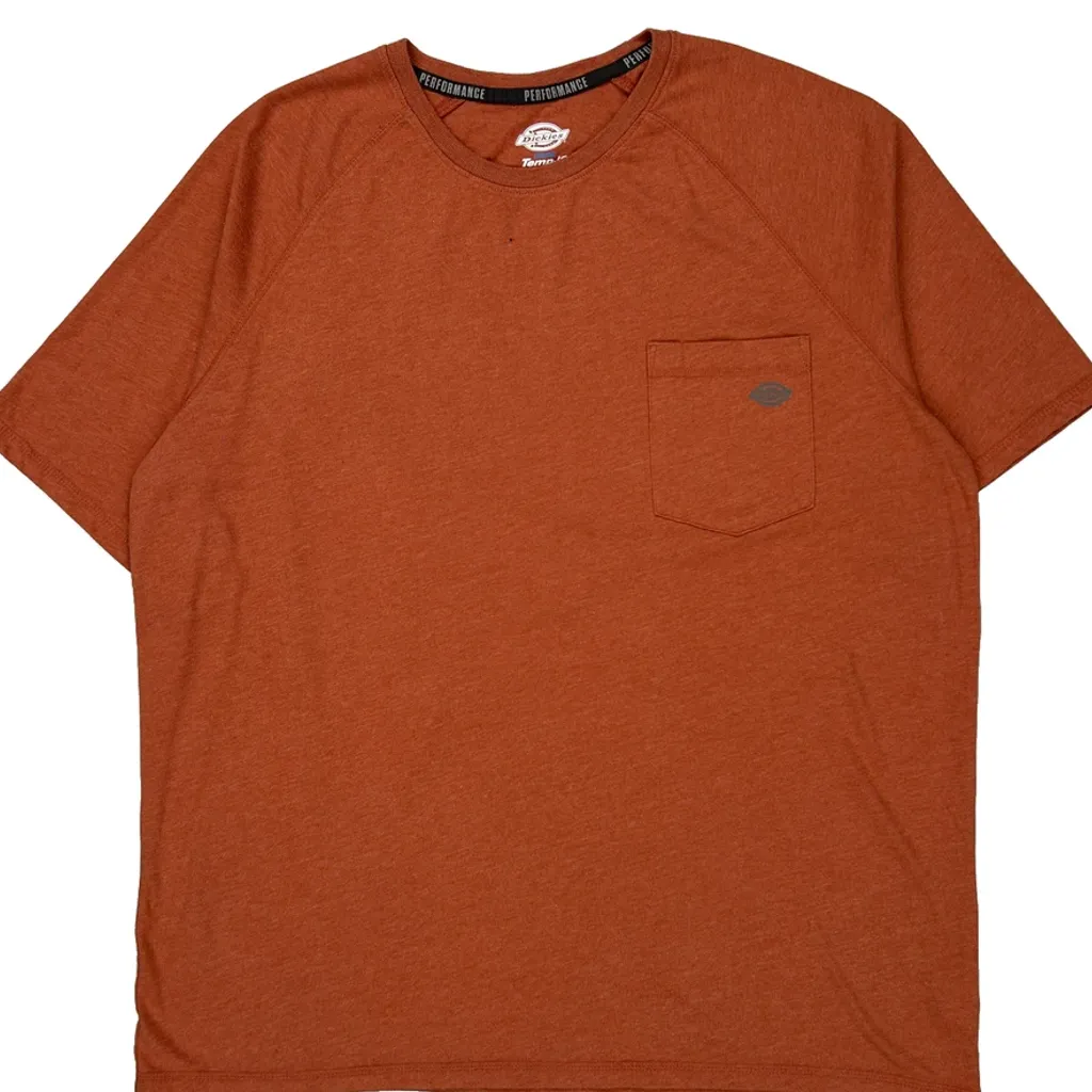 Dickies T-Shirt - XL Orange Cotton Blend - Image 5
