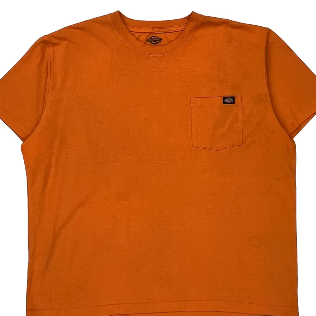 Dickies T-Shirt - 2XL Orange Cotton Blend - Image 4