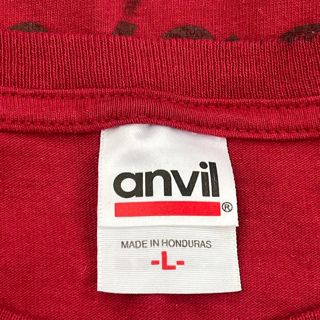 Ford Anvil Graphic T-Shirt - Large Red Cotton - Image 3