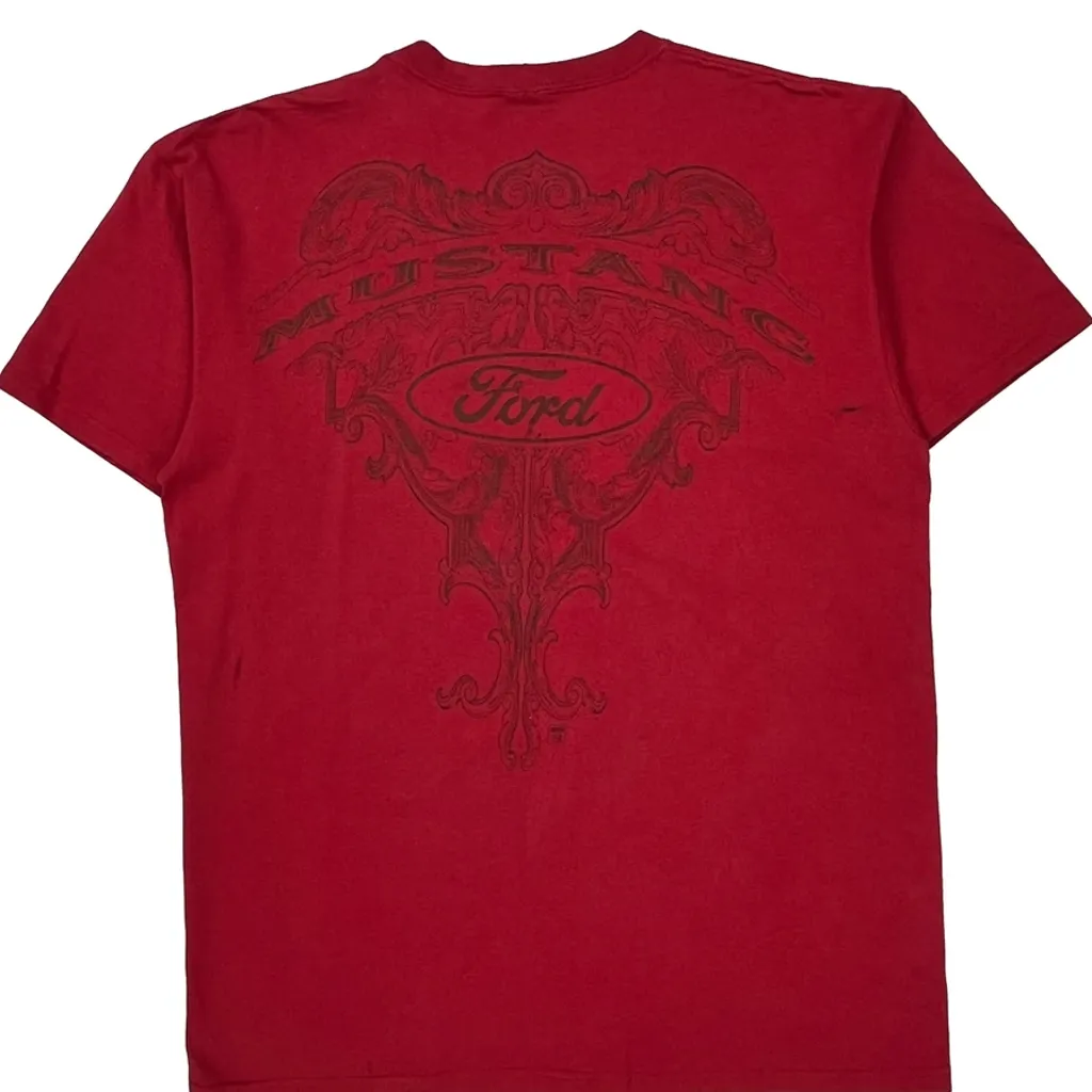 Ford Anvil Graphic T-Shirt - Large Red Cotton - Image 8