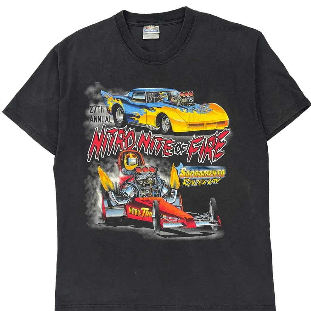 Hanes Graphic T-Shirt - Large Black Cotton - Image 6