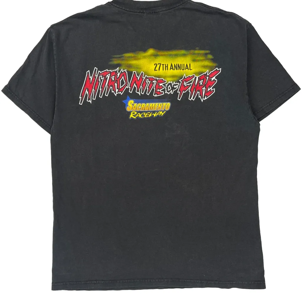 Hanes Graphic T-Shirt - Large Black Cotton - Image 8