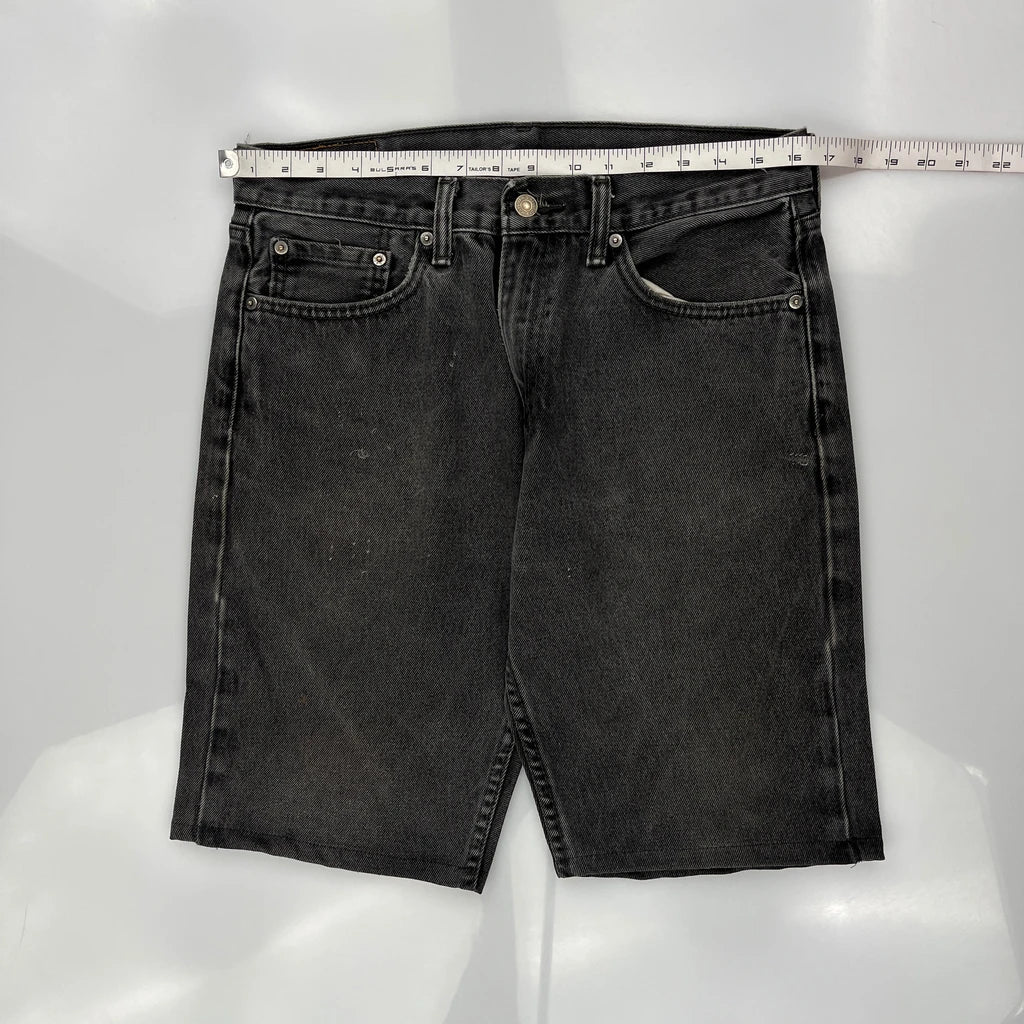 Levis Denim Shorts - 32W 9L Black Cotton - Image 3