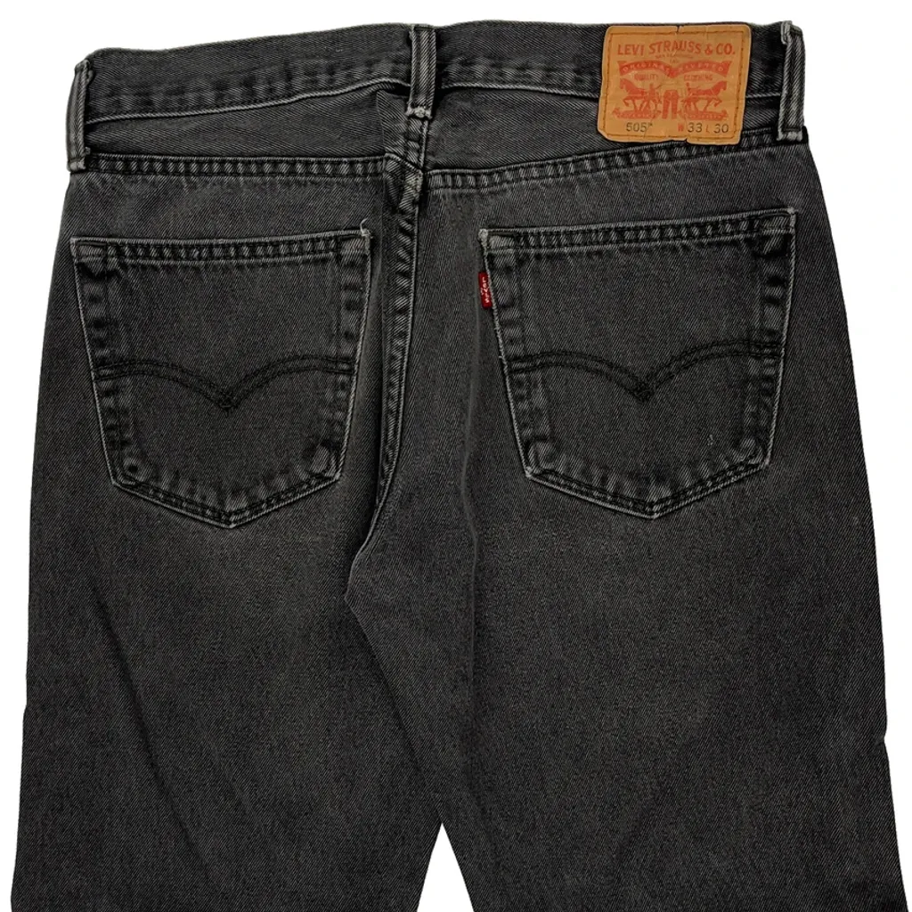 Levis Denim Shorts - 32W 9L Black Cotton - Image 7