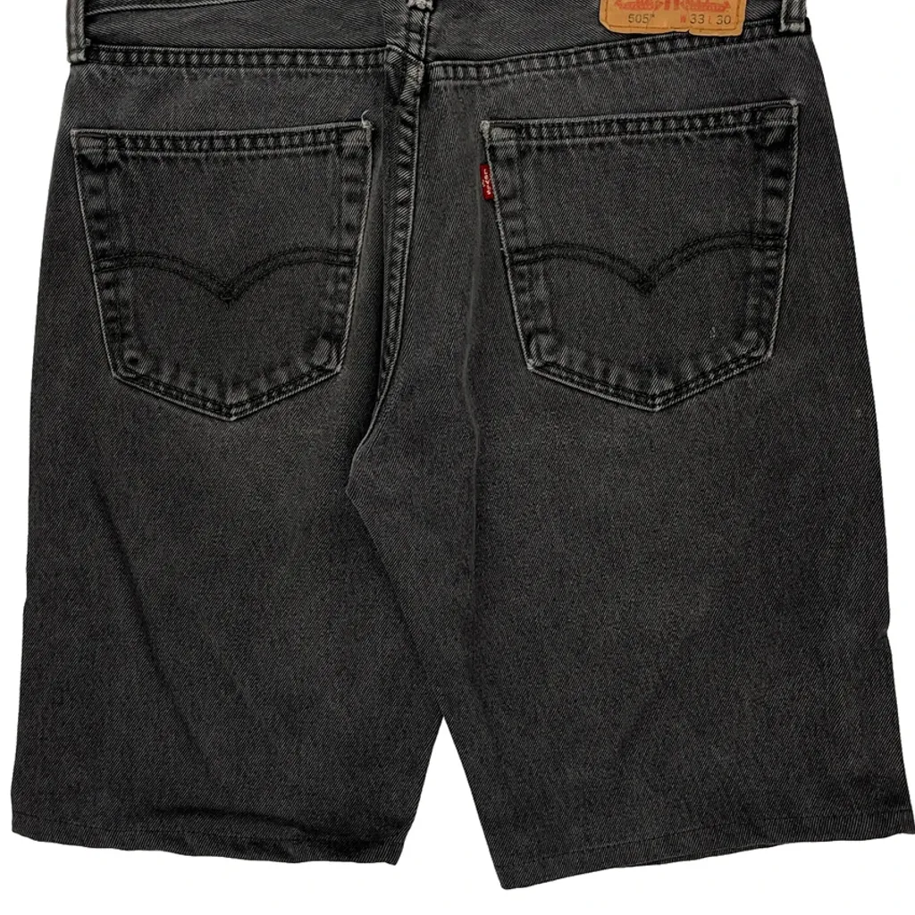Levis Denim Shorts - 32W 9L Black Cotton - Image 8