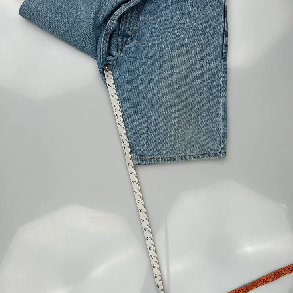 Levis Denim Shorts - 34W 11L Light Wash Cotton - Image 5