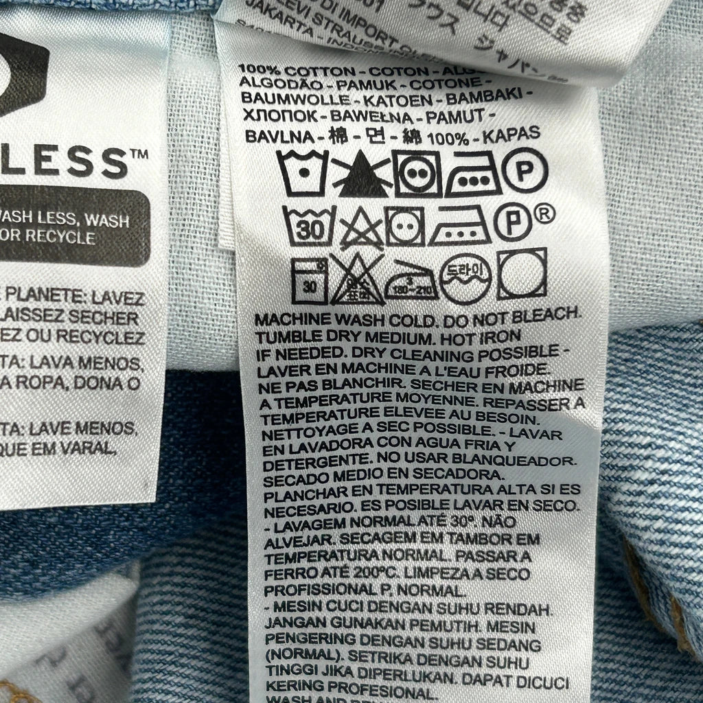 Levis Denim Shorts - 34W 11L Light Wash Cotton - Image 6