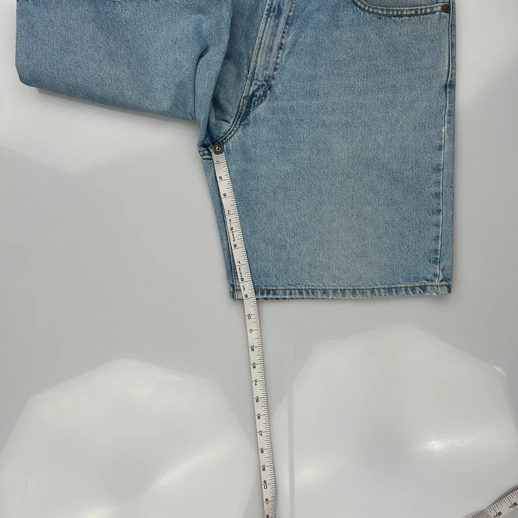 Levis Denim Shorts - 36W 9L Light Wash Cotton - Image 5