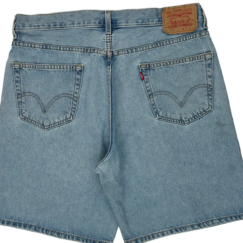 Levis Denim Shorts - 36W 9L Light Wash Cotton - Image 9