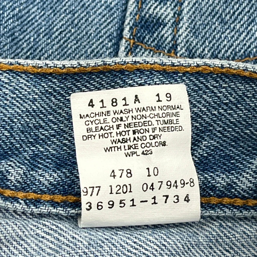 Levis Denim Shorts - 32W US 10 Blue Cotton - Image 7