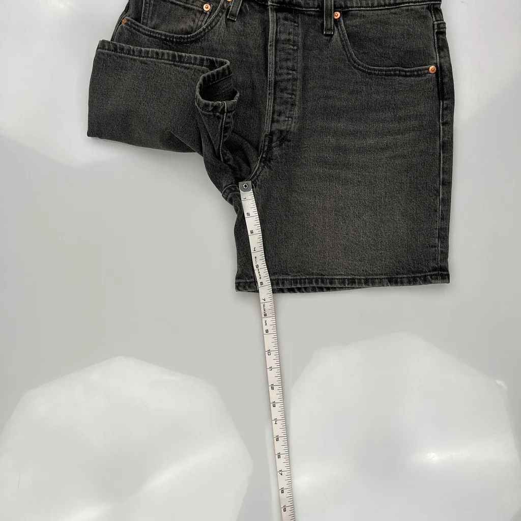 Levis Denim Shorts - 32W US 8 Gray Cotton - Image 5