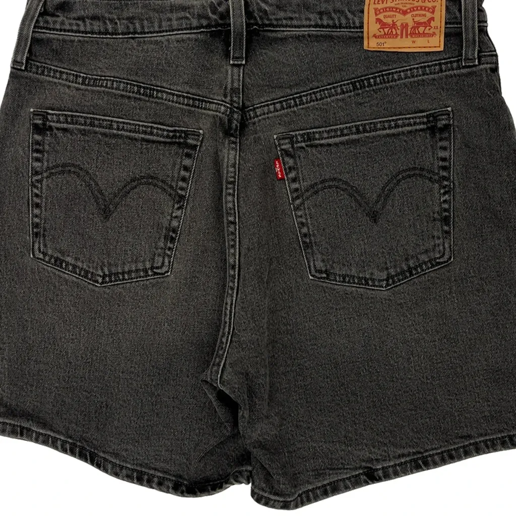 Levis Denim Shorts - 32W US 8 Gray Cotton - Image 8