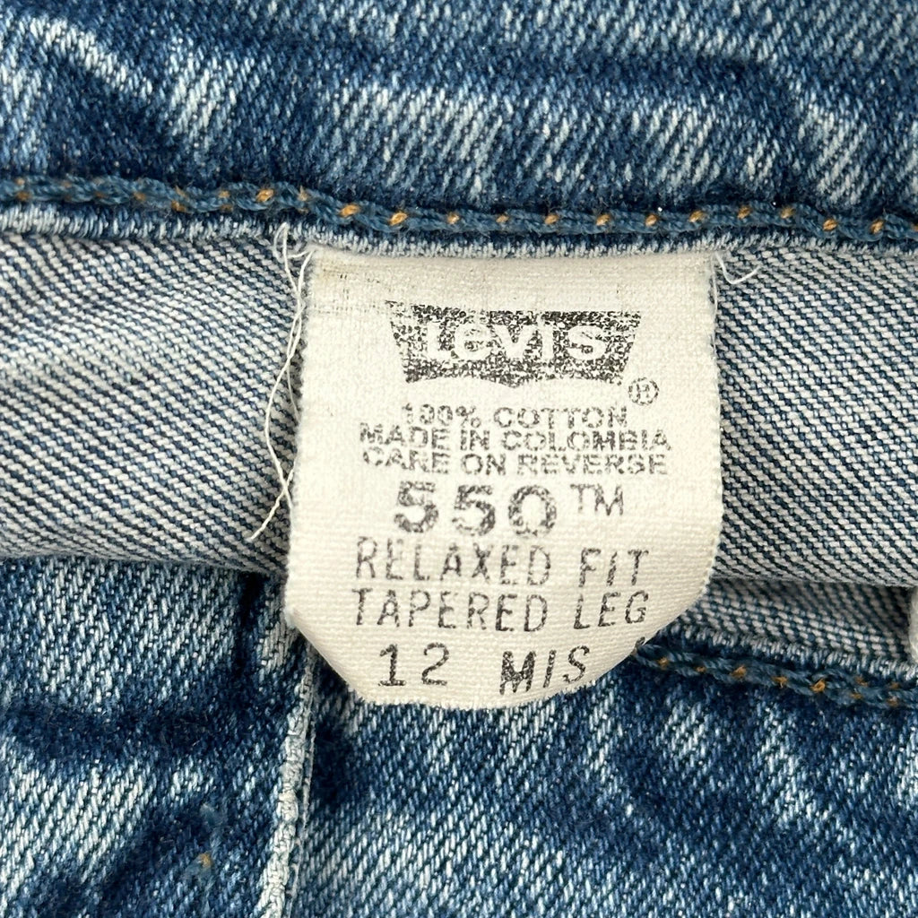 Levis 550 Jeans - 28″ Waist Light Wash Cotton - Image 6