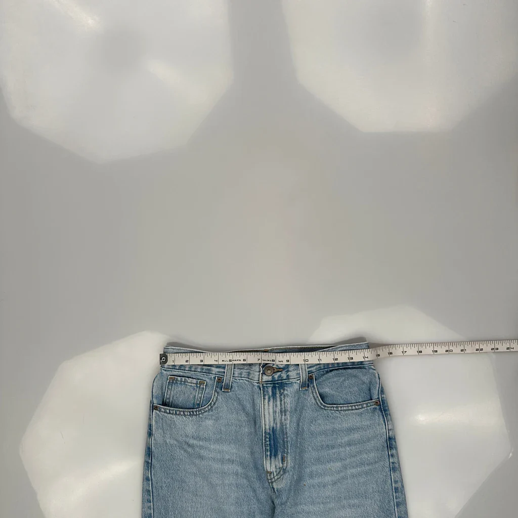 Levis High Waisted Straight Jeans - 29W US 6 Light Wash Cotton - Image 3