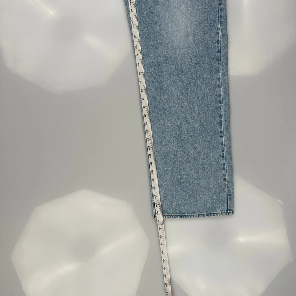 Levis High Waisted Straight Jeans - 29W US 6 Light Wash Cotton - Image 5