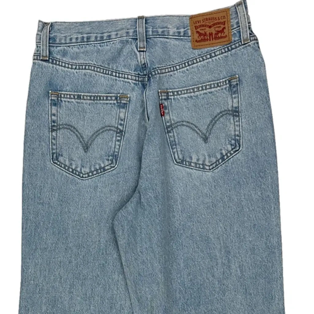 Levis High Waisted Straight Jeans - 29W US 6 Light Wash Cotton - Image 8