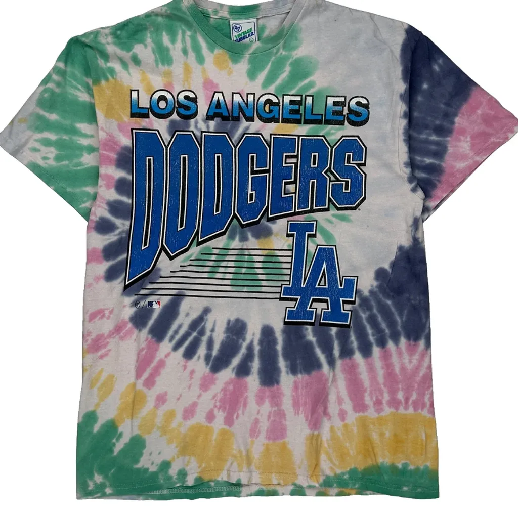 Los Angeles Dodgers 47 Tie-Dye T-Shirt - Large Multicoloured Cotton - Image 5
