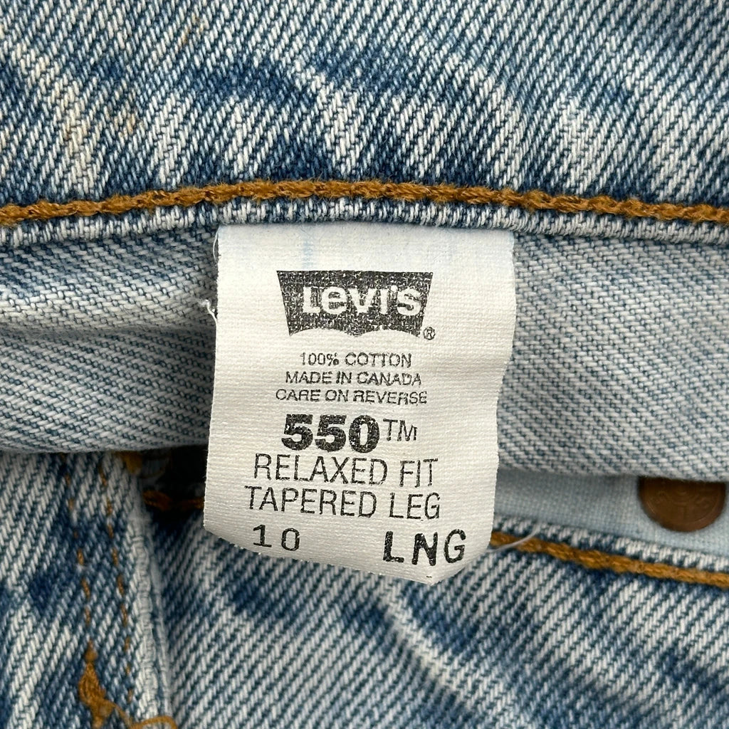 Made In Canada Levis 550 Jeans - 30W US 6 Light Wash Cotton - Image 6