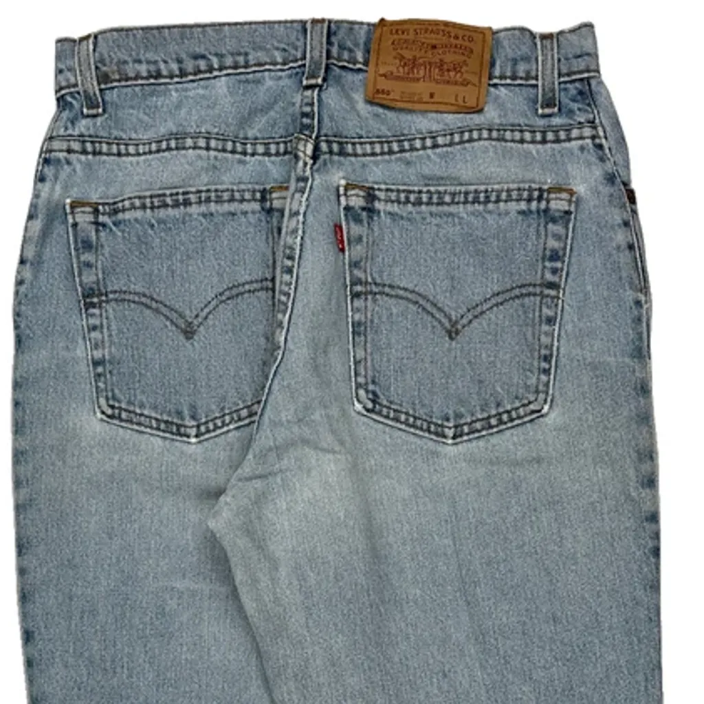 Made In Canada Levis 550 Jeans - 30W US 6 Light Wash Cotton - Image 9