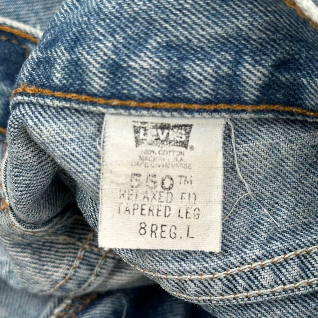 Made In USA Levis 550 Jeans - 27″ Waist Acid Wash Cotton - Image 5
