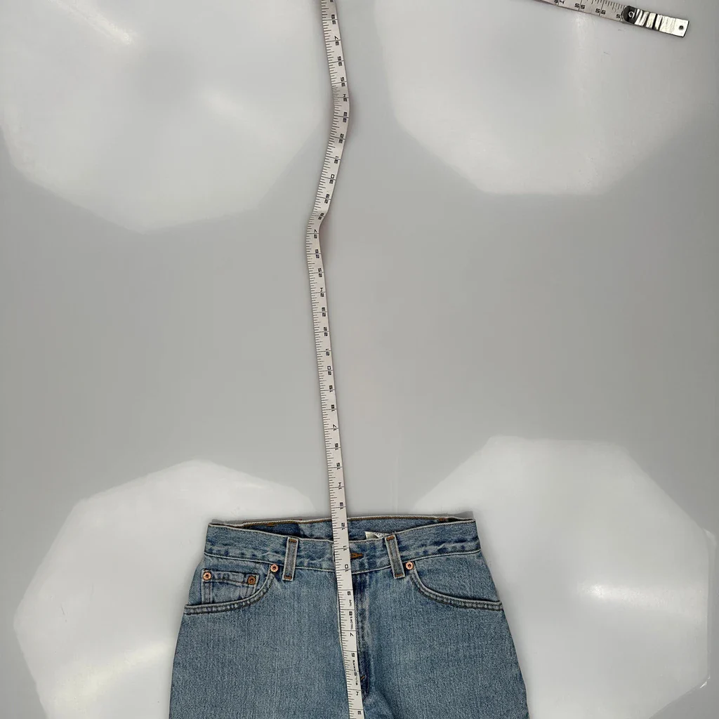 Made In USA Levis 550 Jeans - 28W US 4 Light Wash Cotton - Image 4