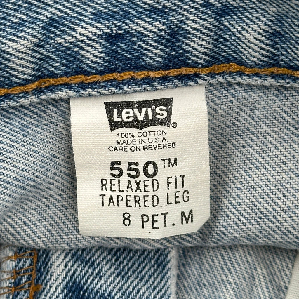 Made In USA Levis 550 Jeans - 28W US 4 Light Wash Cotton - Image 6