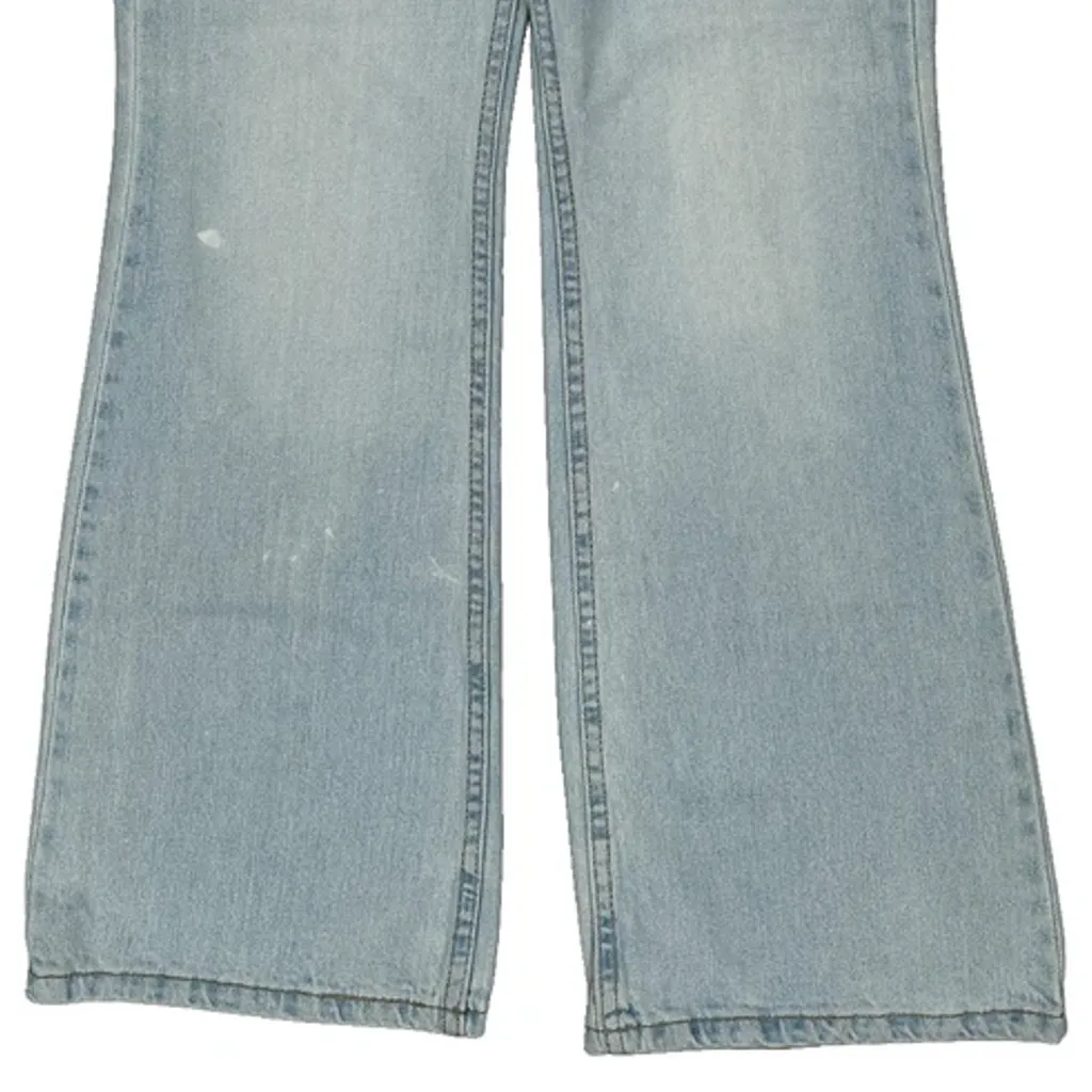 Made In USA Levis 521 Flared Jeans - 32W US 8 Light Wash Cotton - Image 11