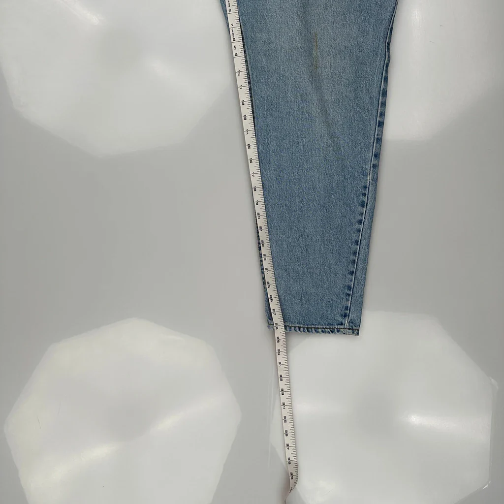 Made In USA Levis 551 Jeans - 34W US 12 Light Wash Cotton - Image 5