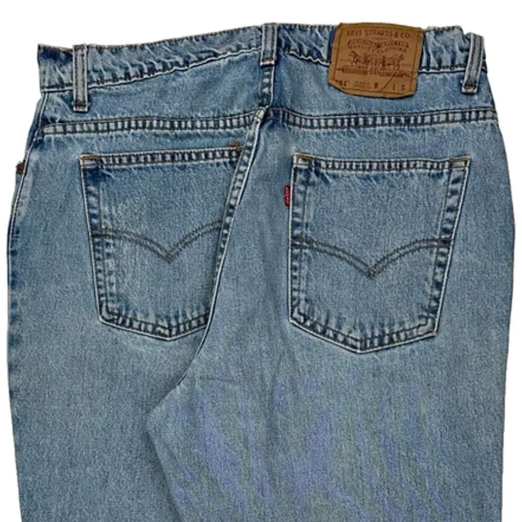 Made In USA Levis 551 Jeans - 34W US 12 Light Wash Cotton - Image 9