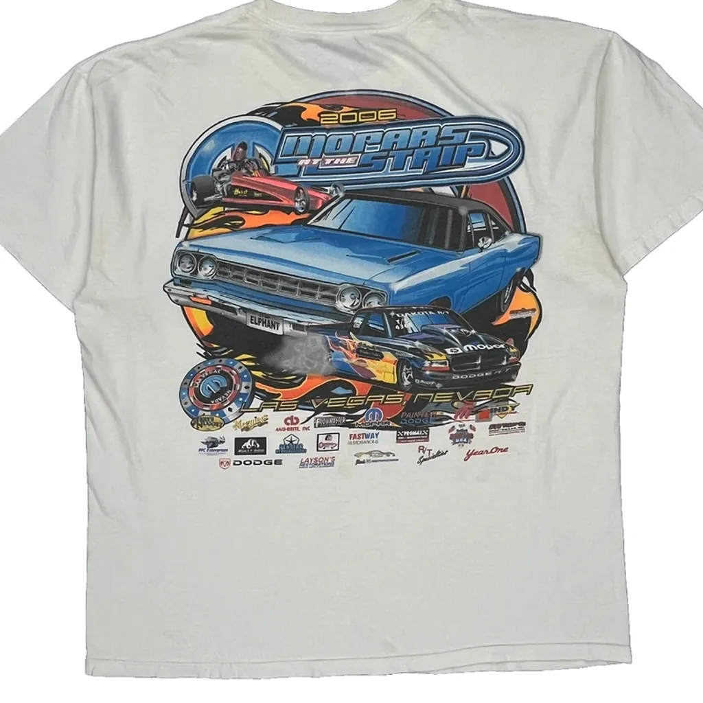 Mopars At The Strip 2006 M&O Graphic T-Shirt - Large White Cotton - Image 7
