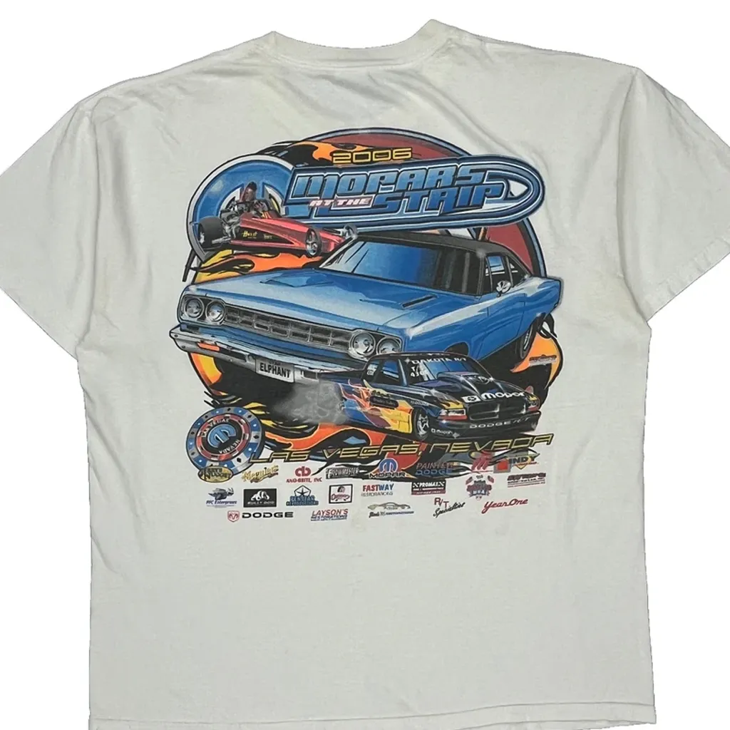 Mopars At The Strip 2006 M&O Graphic T-Shirt - Large White Cotton - Image 8