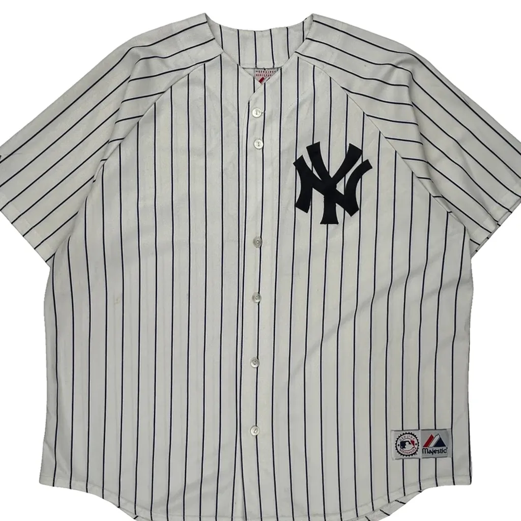 New York Yankees Majestic Mlb Jersey - 3XL White Polyester - Image 4