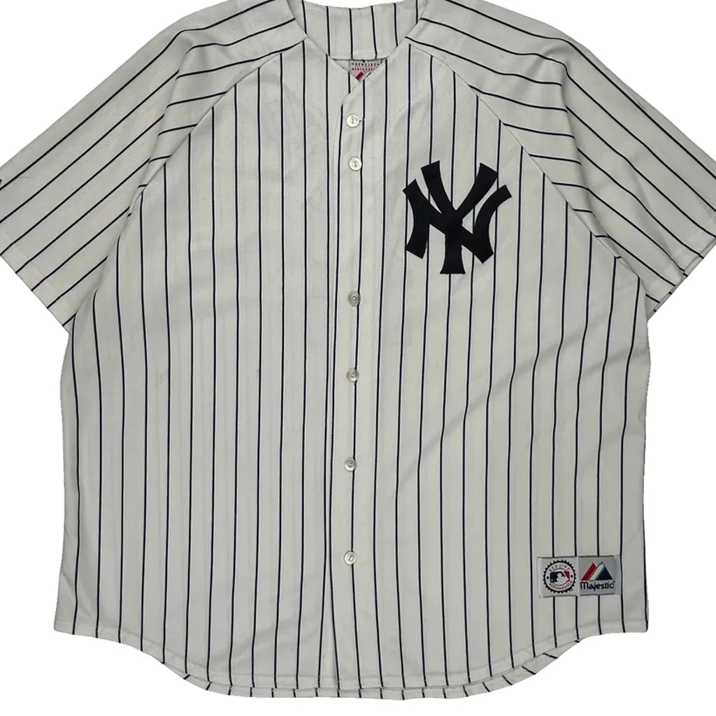 New York Yankees Majestic Mlb Jersey - 3XL White Polyester - Image 5