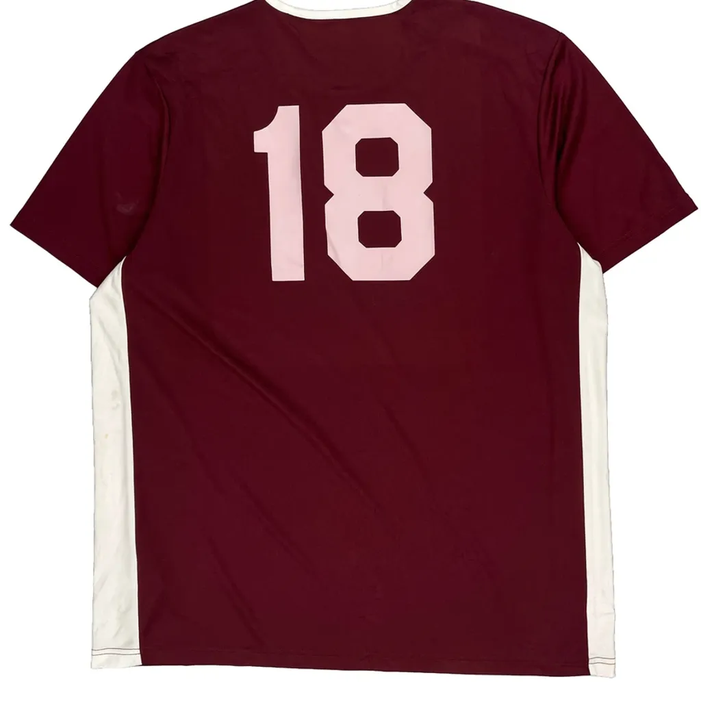 Number 18 Adidas Football Jersey - XL Burgundy Polyester - Image 5